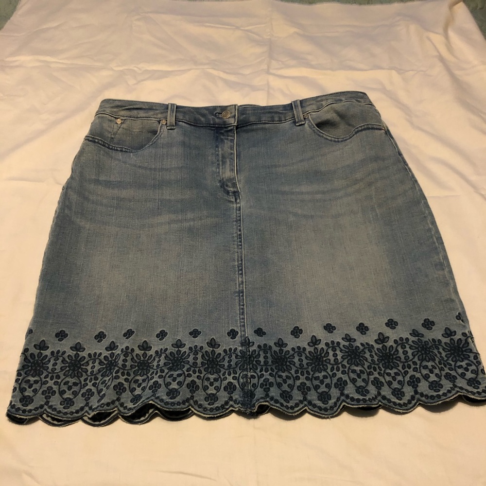 Talbots denim skirt size 14